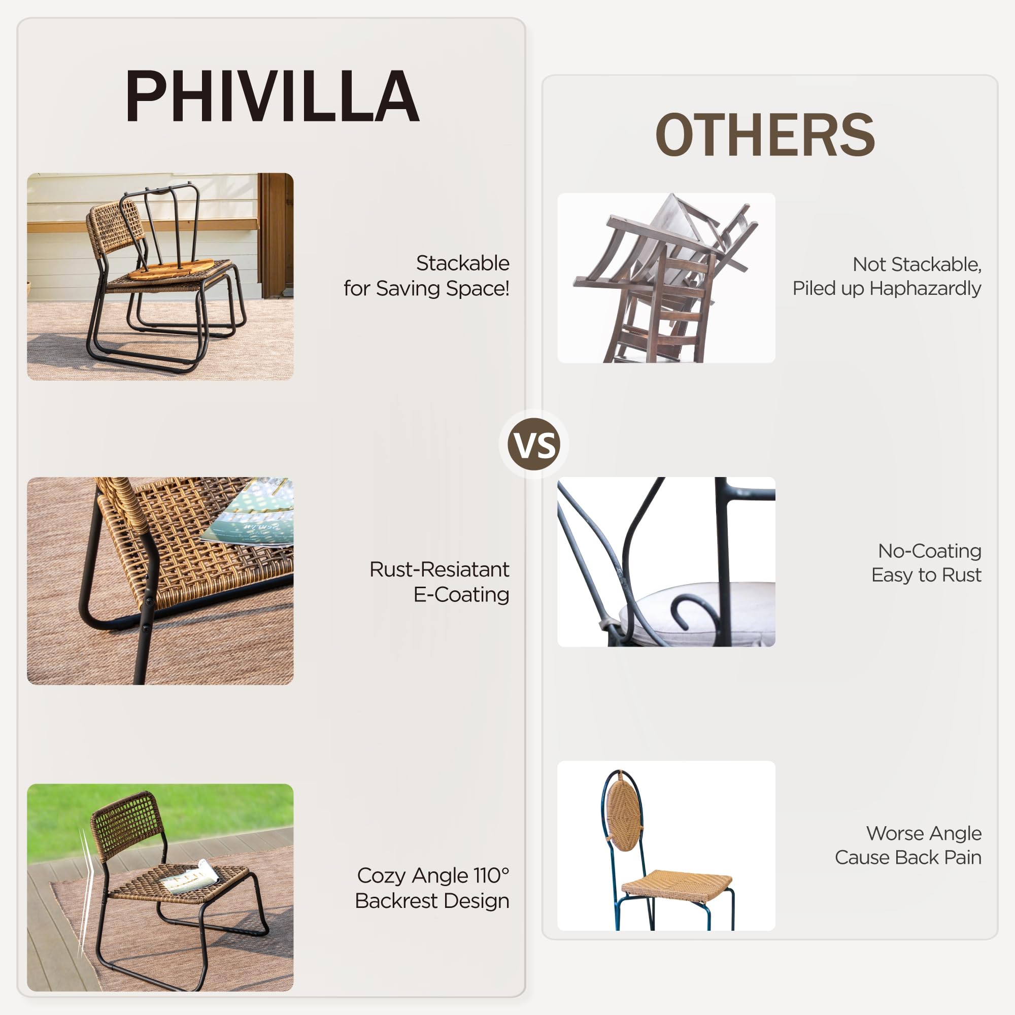 3-Piece Outdoor Wicker Bistro Set