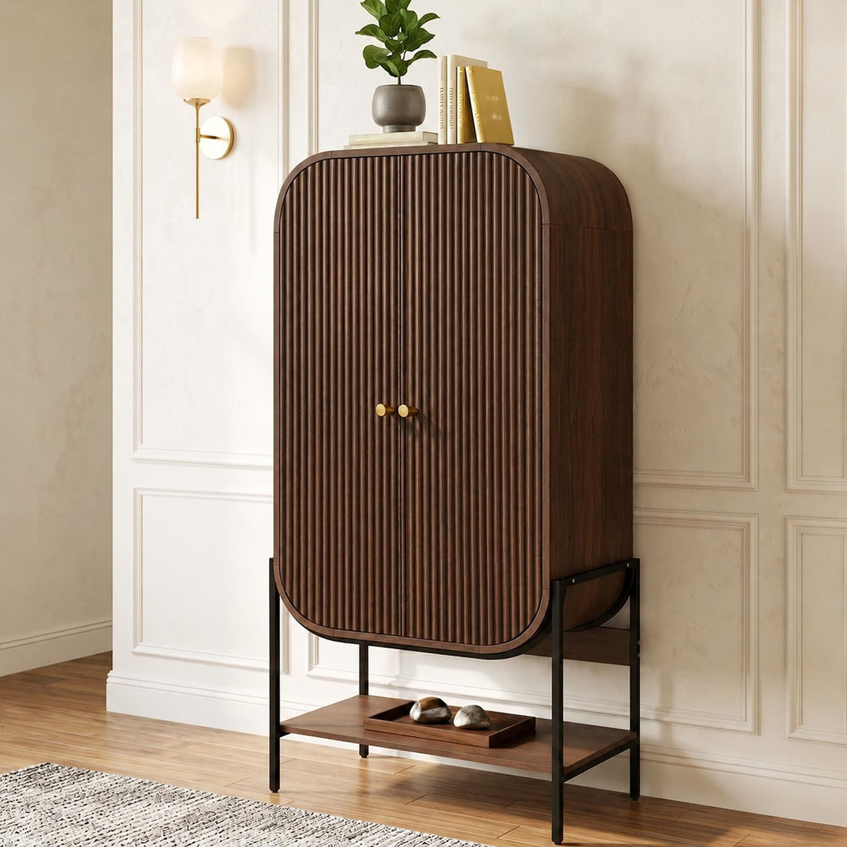 Arched Fluted Wardrobe
