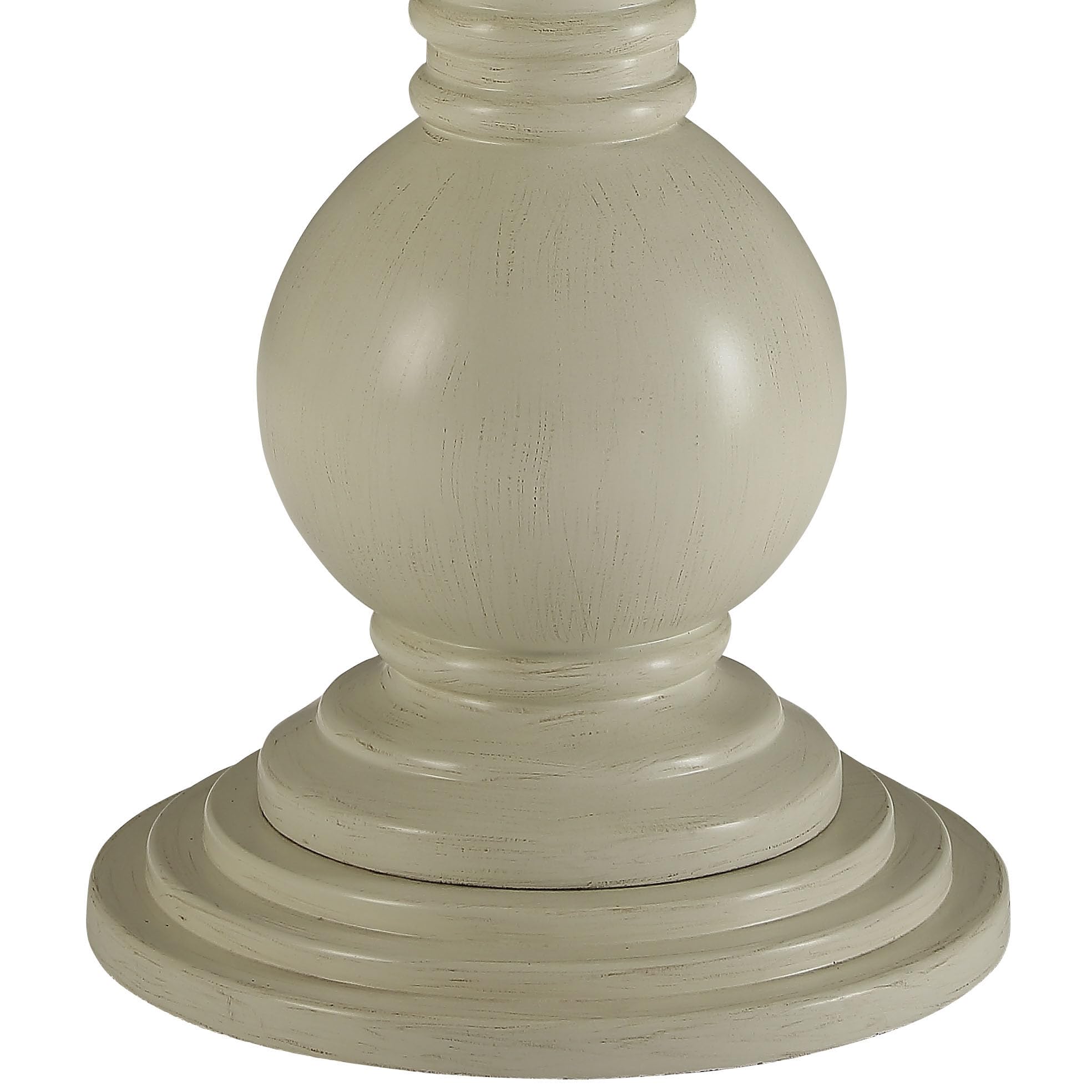 Round Pedestal End Table – Antique White