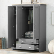 3-Door Wardrobe with Drawers