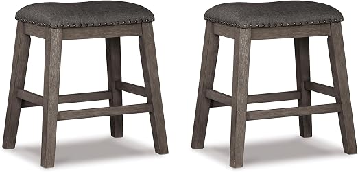24" Counter Height Upholstered Barstool, Set of 2