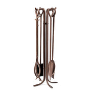 5-Piece Hand-Forged Iron Fireplace Tool Set 27.5"