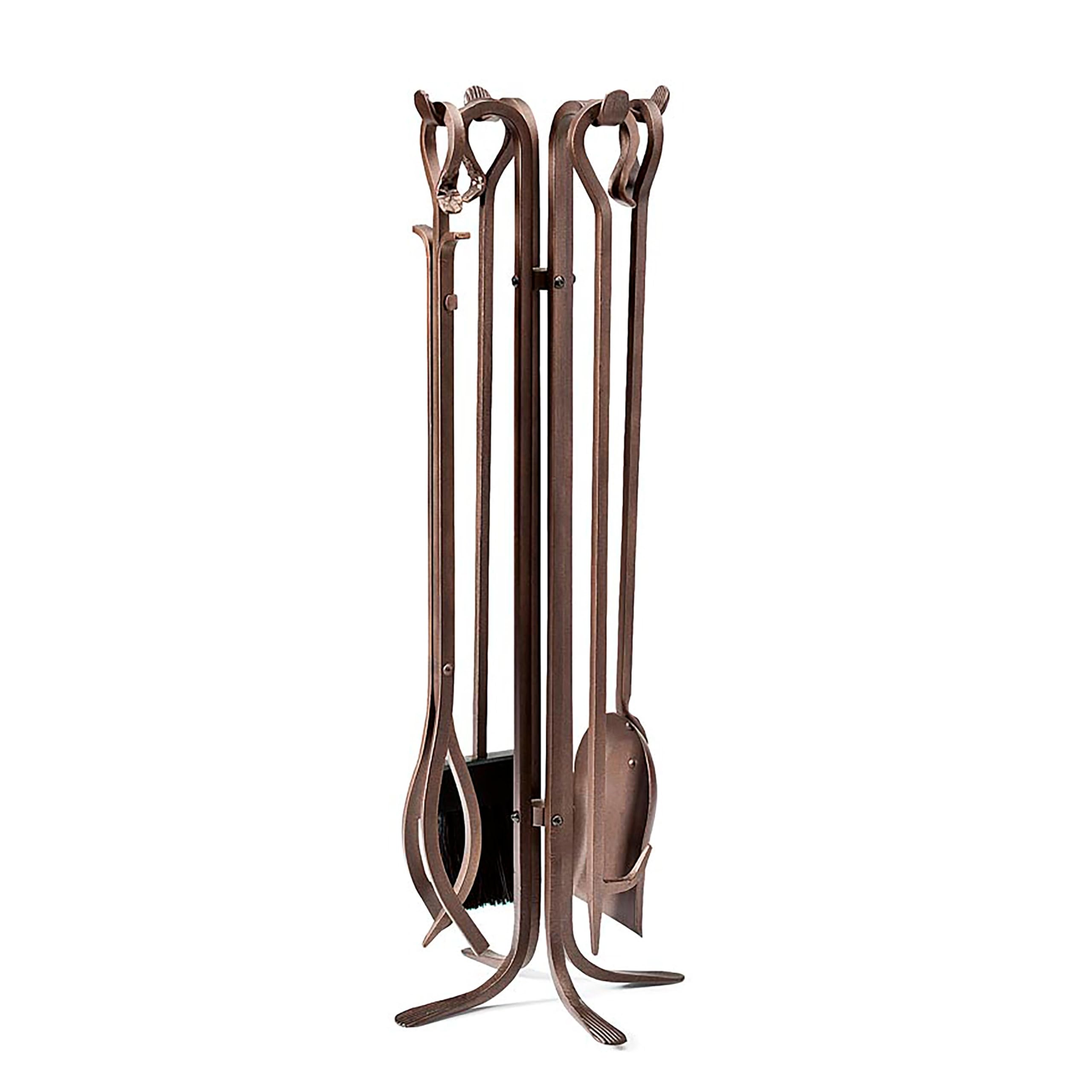 5-Piece Hand-Forged Iron Fireplace Tool Set 27.5"