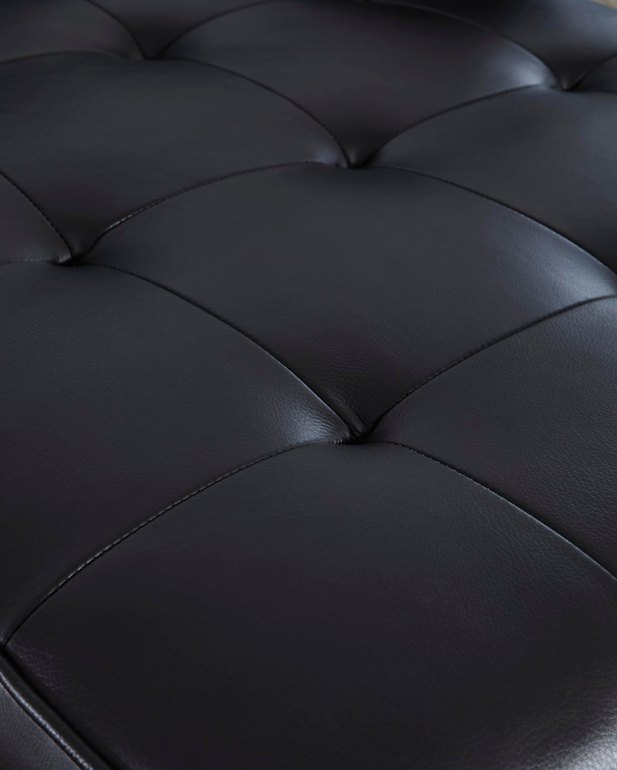 Black Leather Chaise Lounge