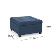 Christopher Knight Home Hedda Tufted Fabric Storage Ottoman