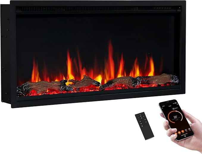 Linear Electric Fireplace – Wall Mount & Recessed