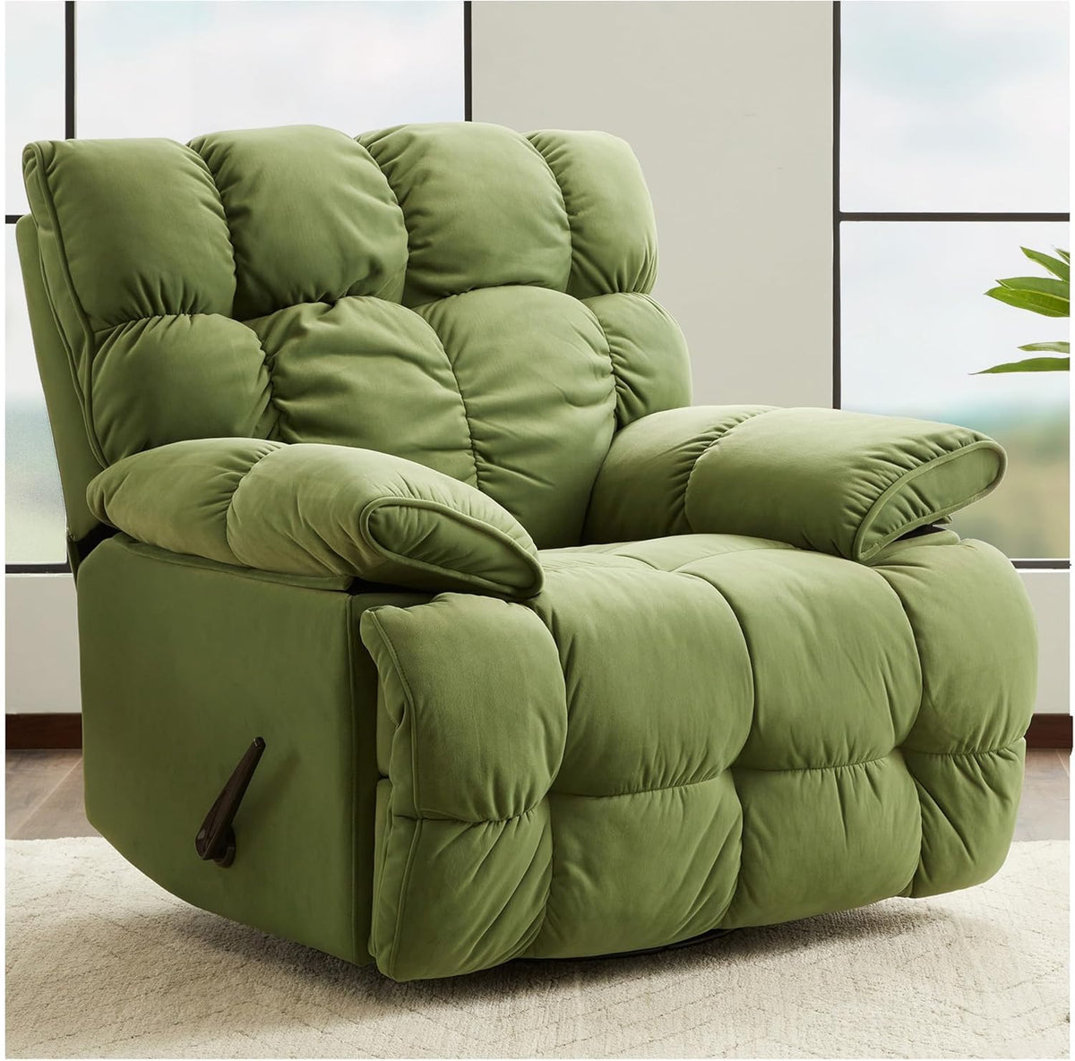 Oversized Manual Swivel Rocker Recliner