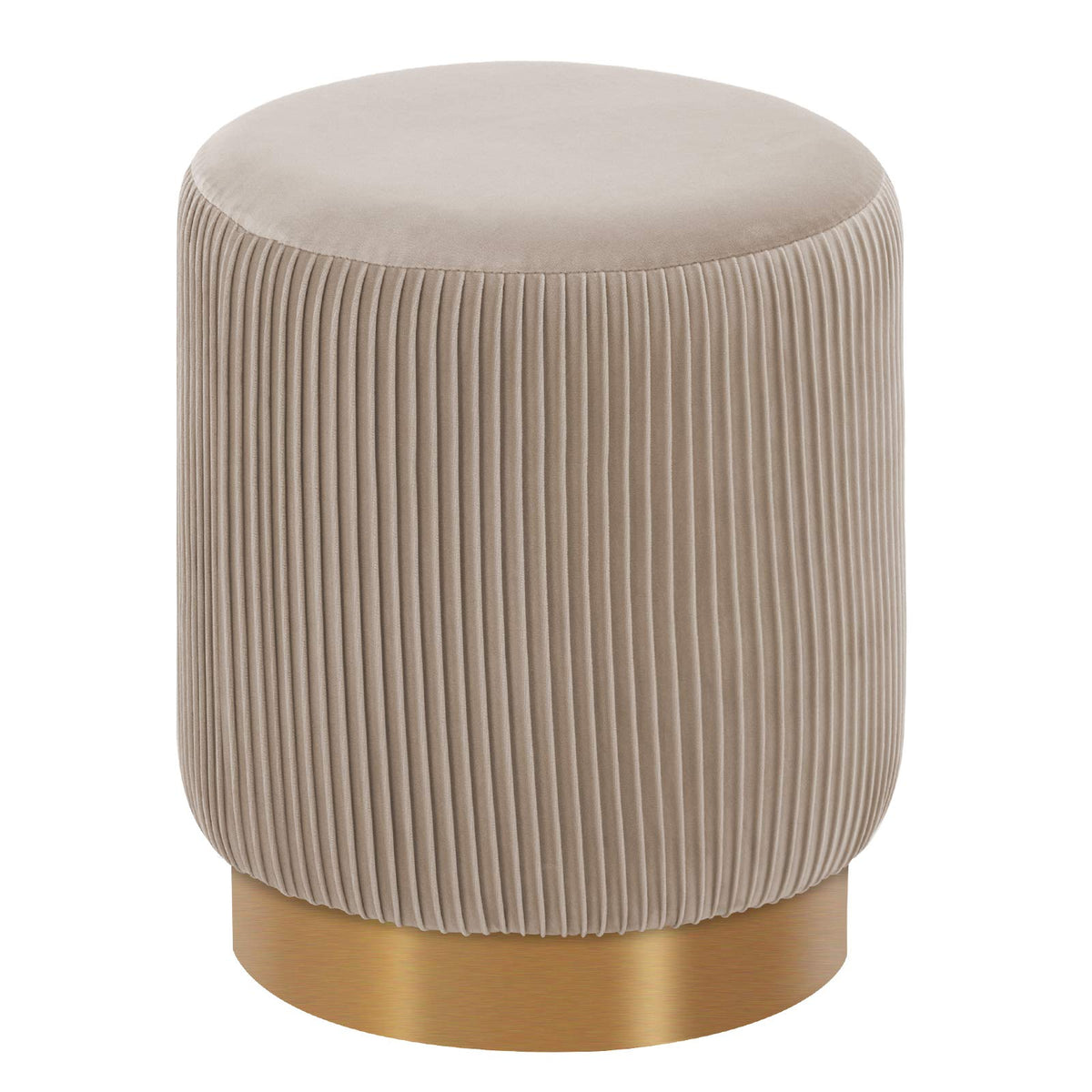 Round Velvet Ottoman