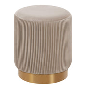 Round Velvet Ottoman