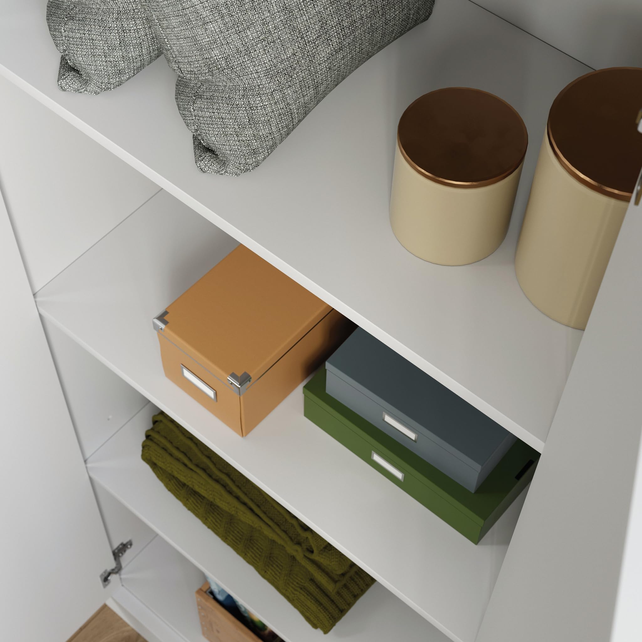 Sauder Storage Cabinet, White Finish