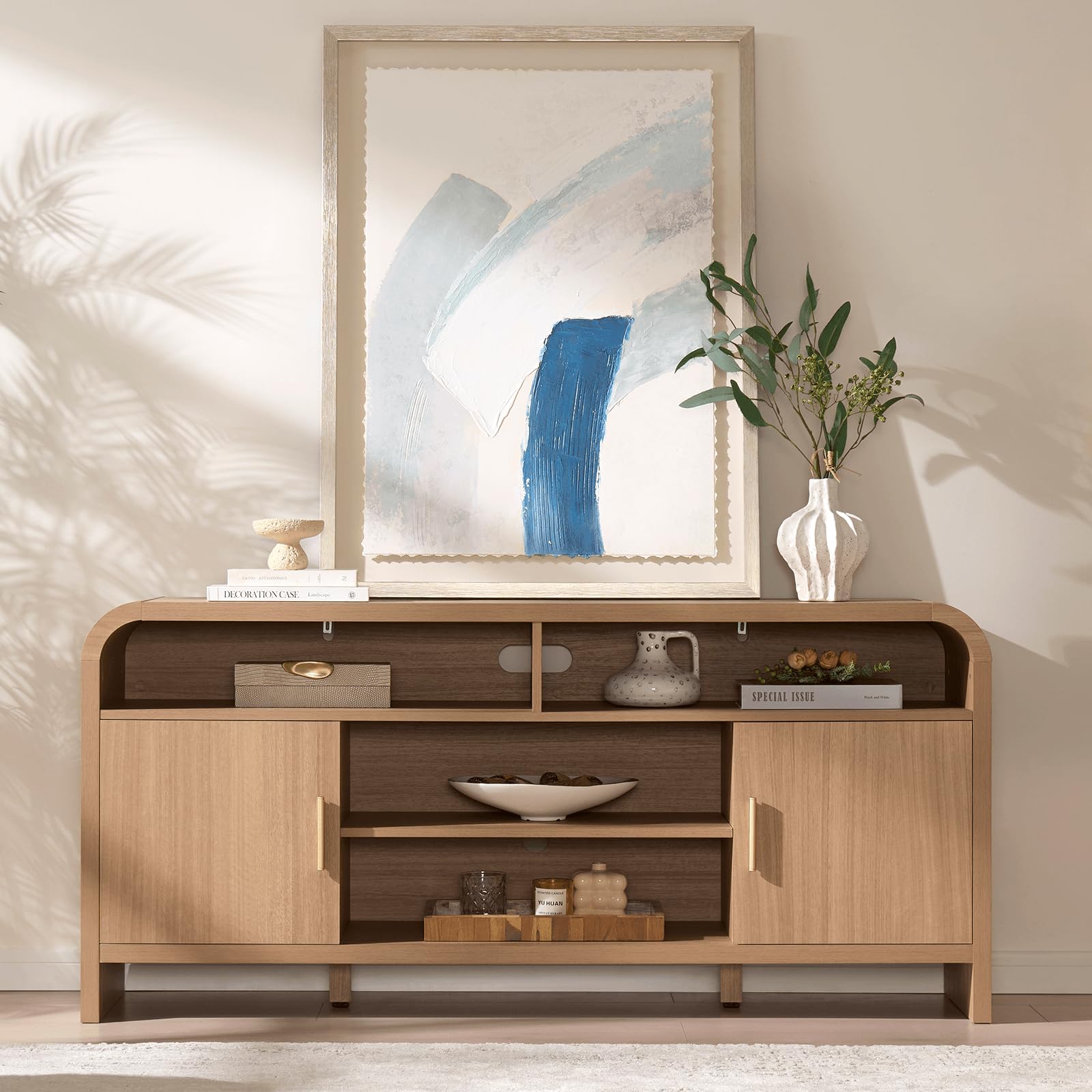 TV Stand with Storage for TVs Up to 65"