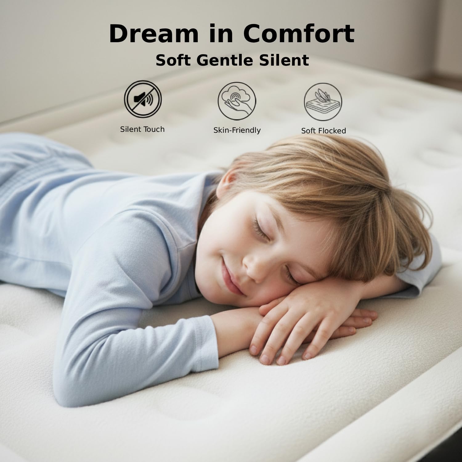 Queen Air Mattress with Built-In Pump – 18" Raised, 650 lbs Support