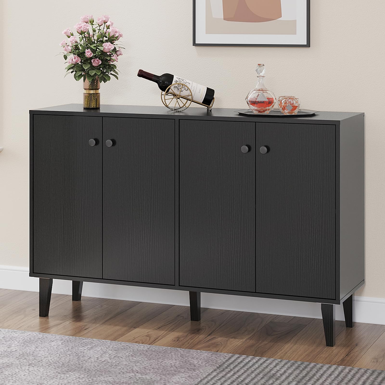 Sideboard Buffet Cabinet with 4 Doors