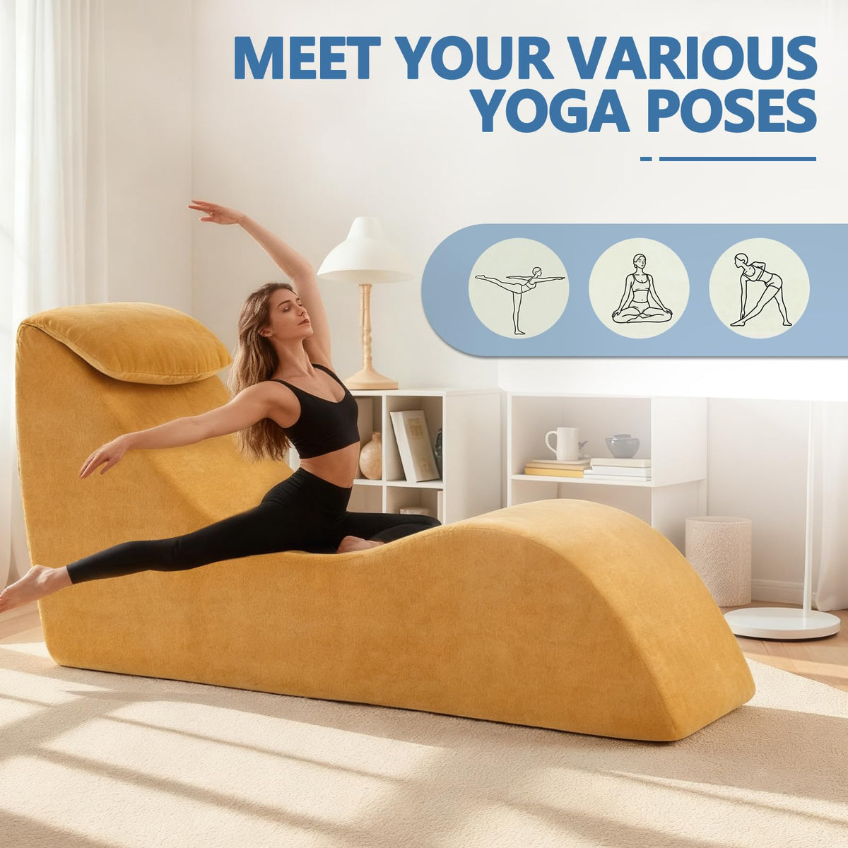 Chenille Yoga Chaise Lounge
