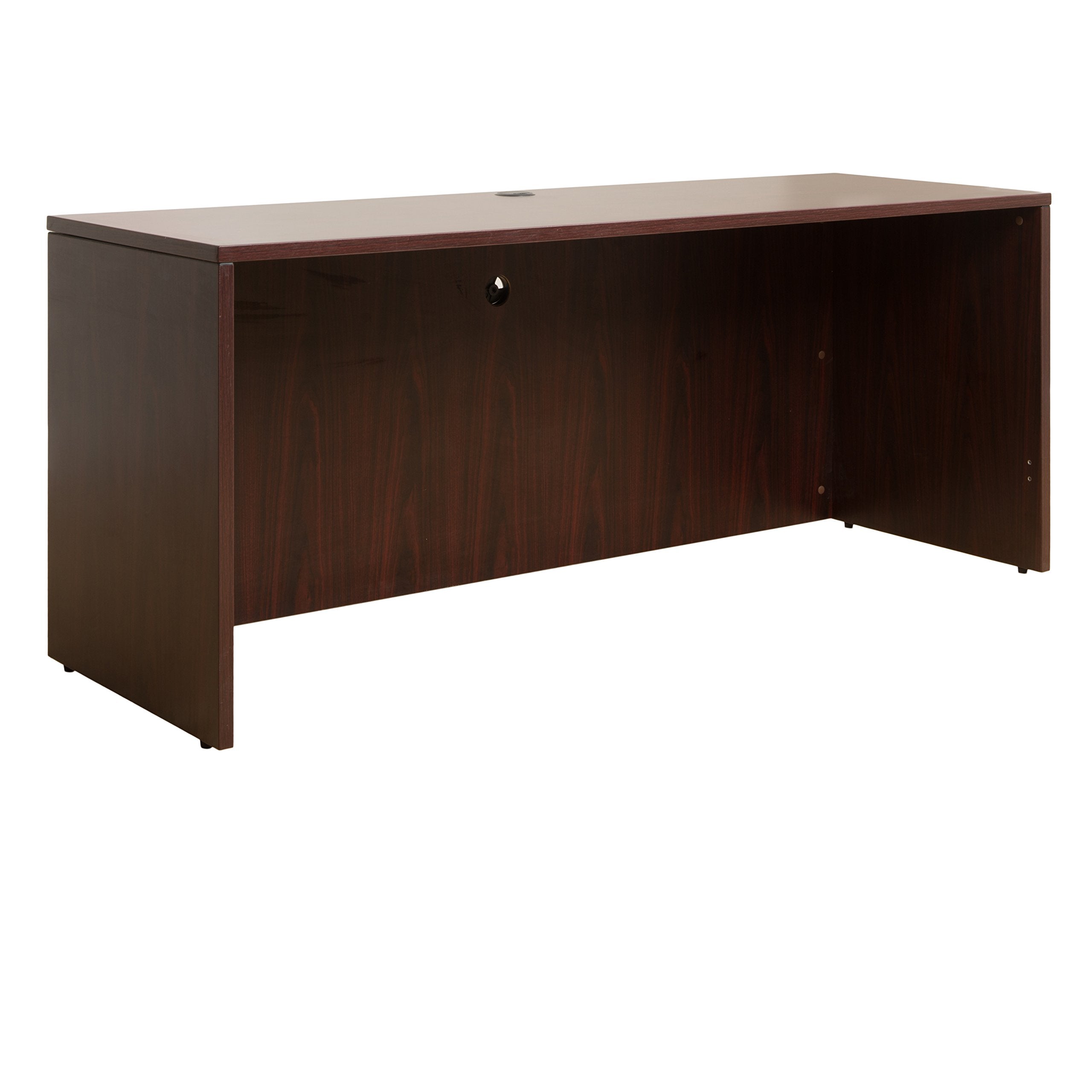 71" Executive U-Shape Desk with Pedestal & Hutch – Mahogany