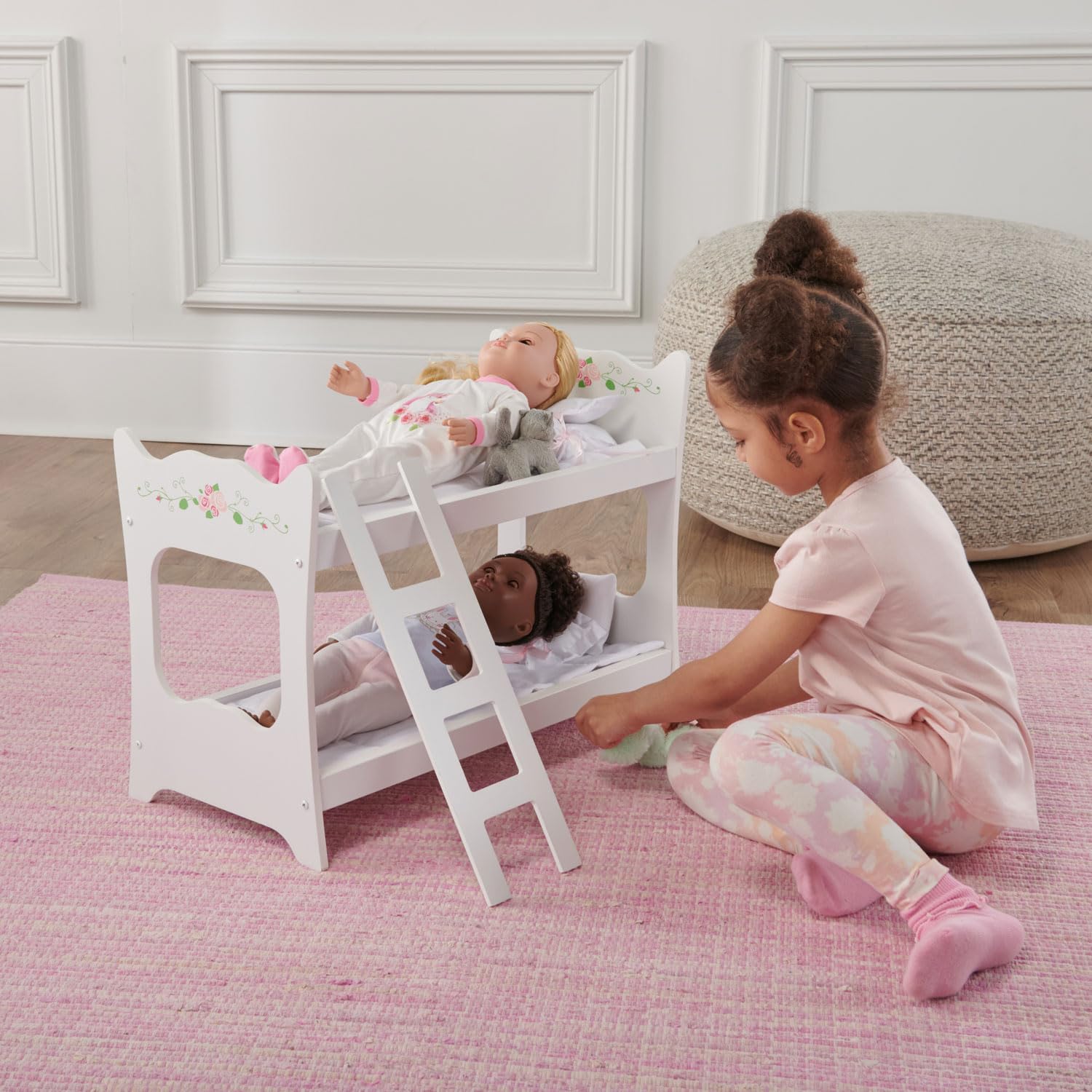 Doll Bunk Bed with Ladder & Bedding