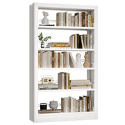 5-Tier Metal Bookshelf with Adjustable Shelves