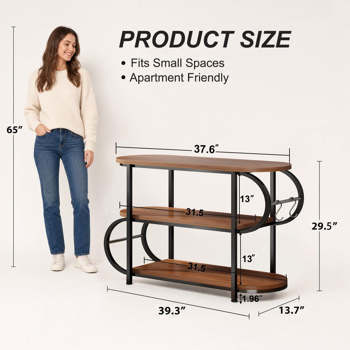 3-Tier Low LED Bookshelf