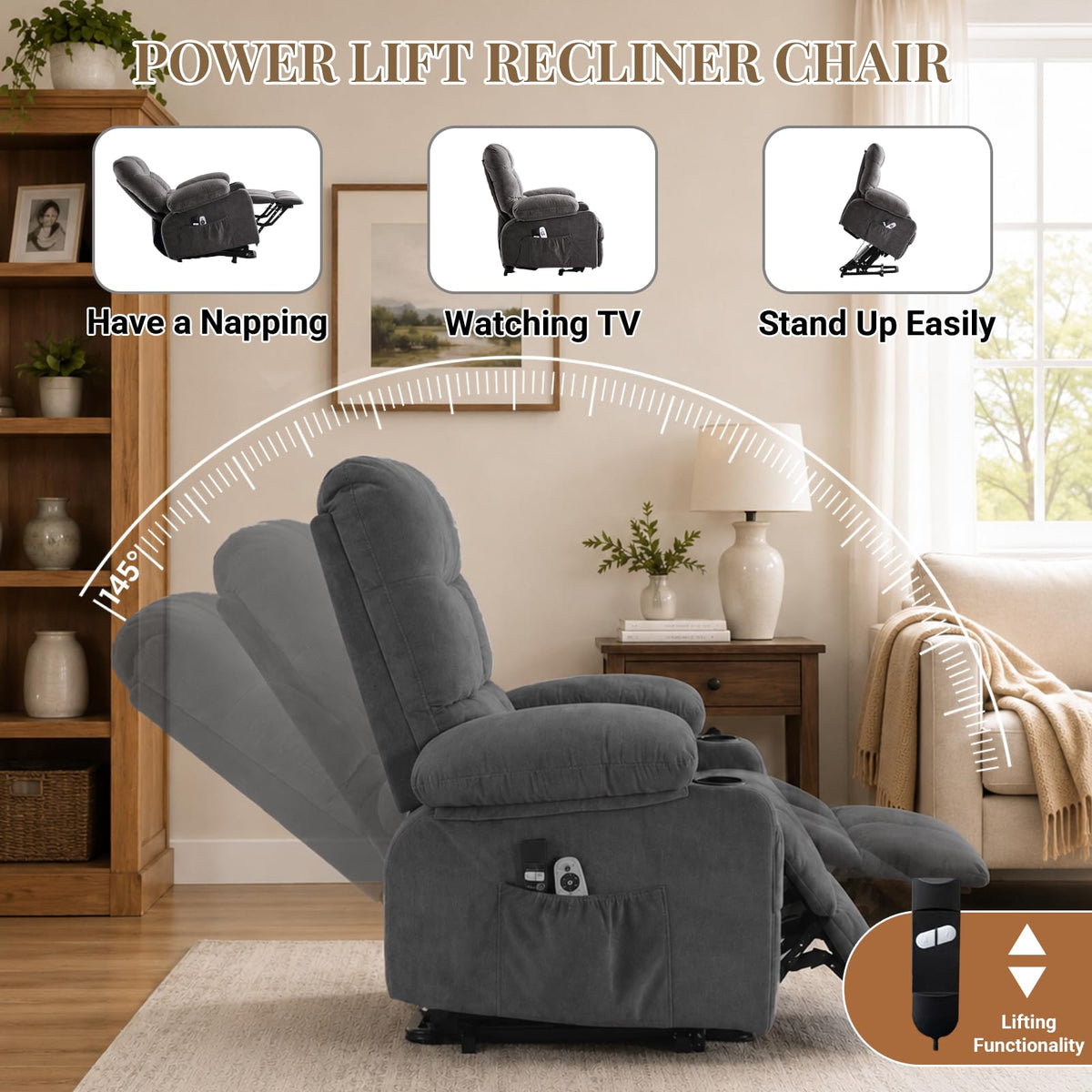 Heated Massage Lift Recliner