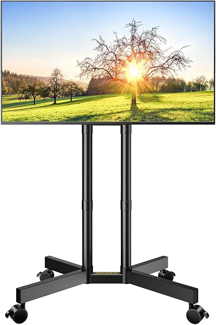 Rolling TV Stand with Wheels for 32–85 Inch TVs