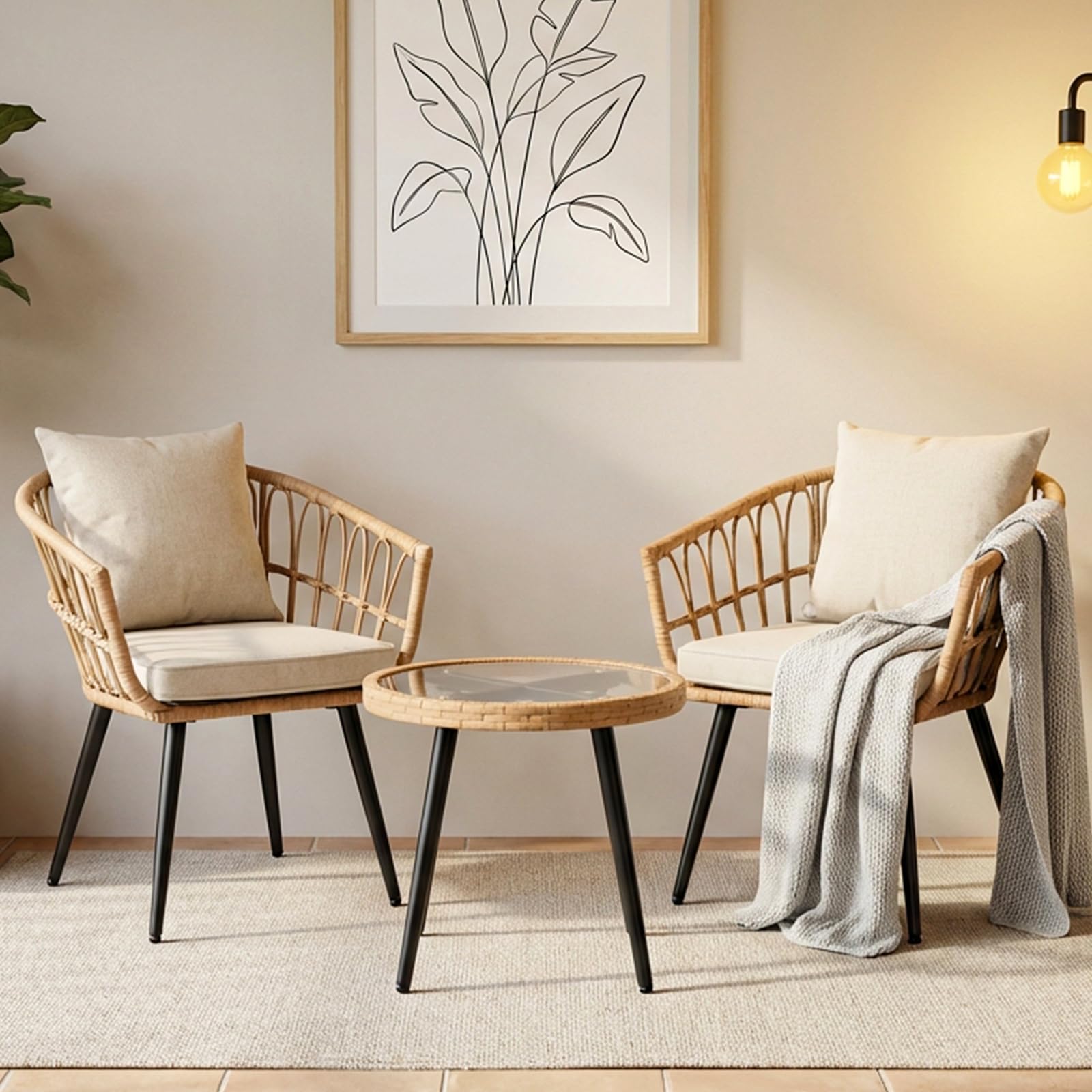 3-Piece Outdoor Bistro Dining Set
