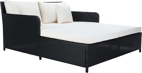Outdoor Patio Daybed with Cushions & Pillows