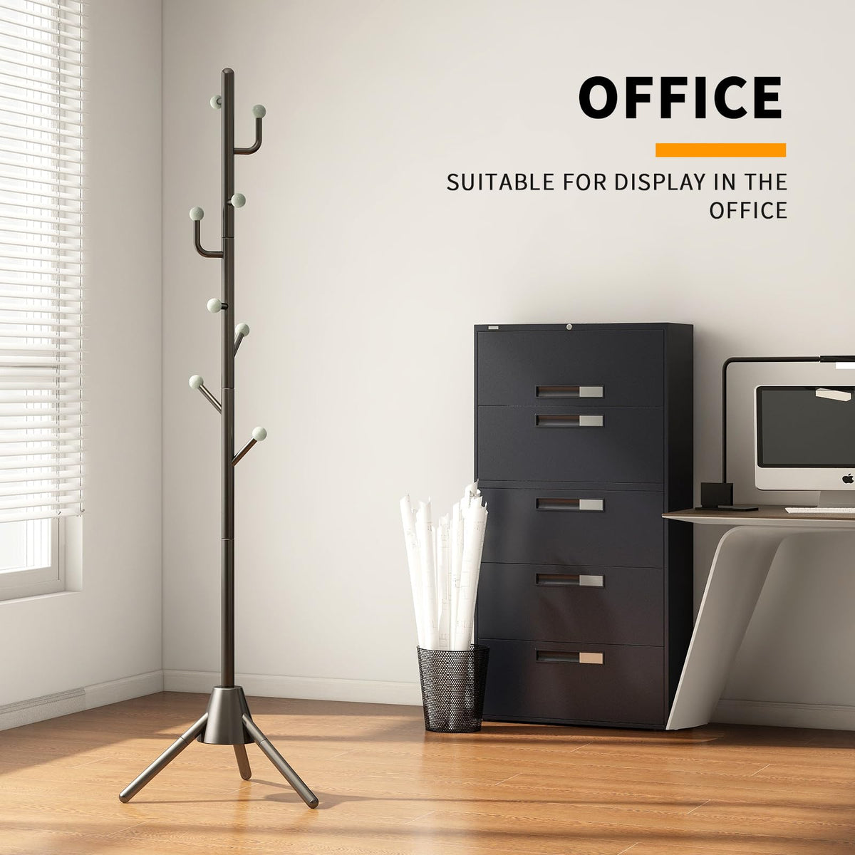 Adjustable Metal Coat Rack