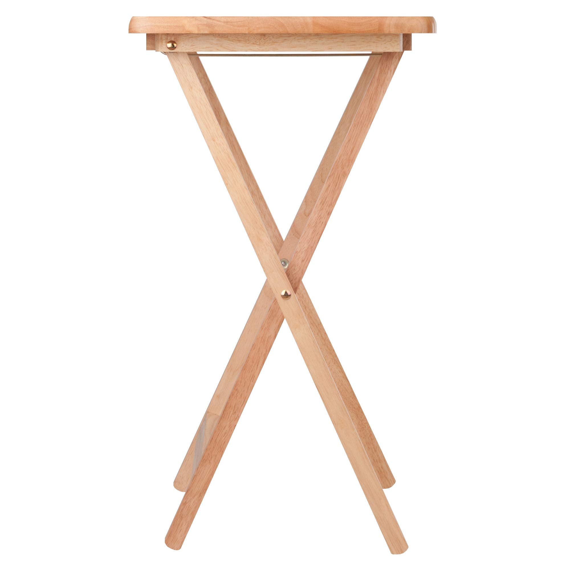 Winsome Alex Set of 2 Foldable Snack Tables, Easy to Store Small Portable Fold Up Table Set for Kitchen, Living Room TV Dining, Crafts, Puzzles, Work From Home