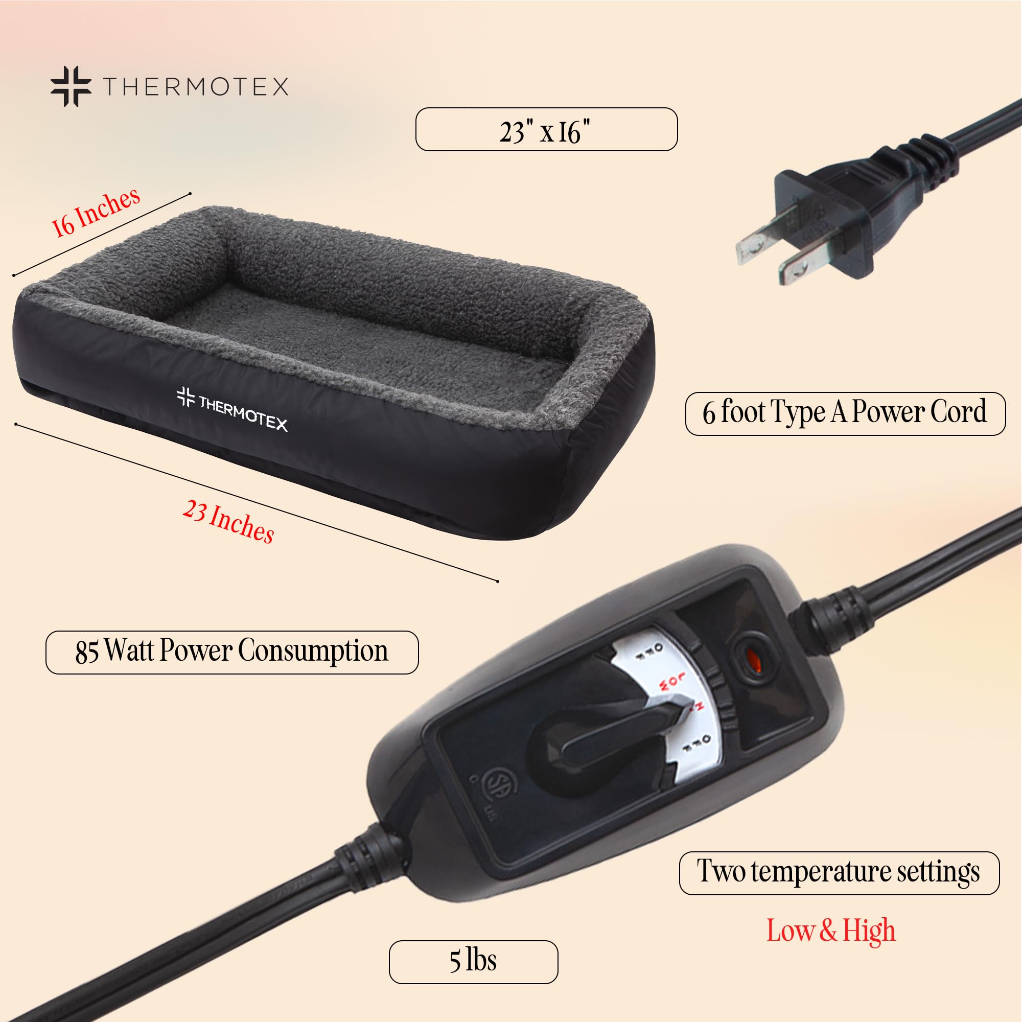 Far Infrared Heated Pet Bed – Pain Relief & Arthritis Support