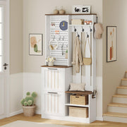 Hall Tree with Shoe Storage
