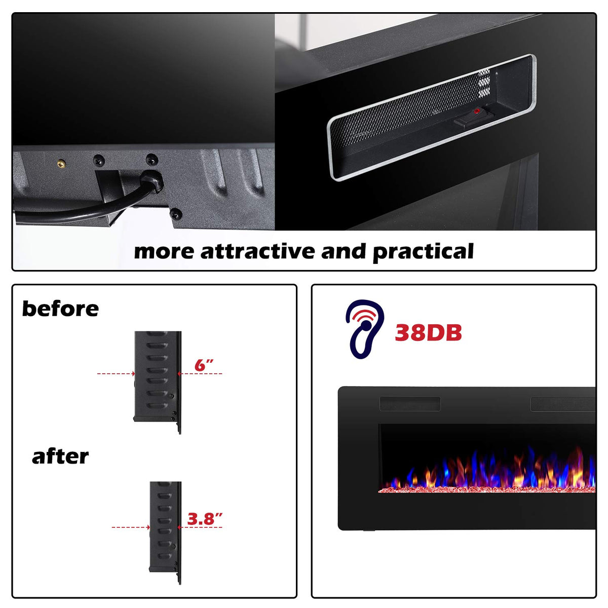 Slim Electric Fireplace