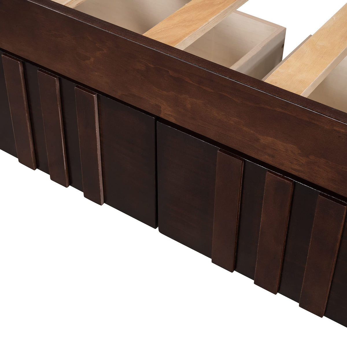 Harper & Bright Designs Twin Size Corner Day Bed Frame with Drawers, Solid Wood Daybed with Storage and Headboard, No Box Spring Needed