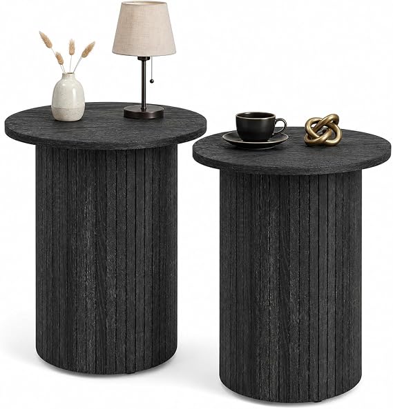 Round Fluted Side Table