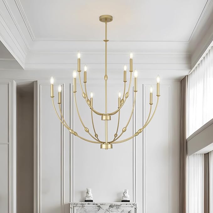 2-Tier Candle Style Chandelier