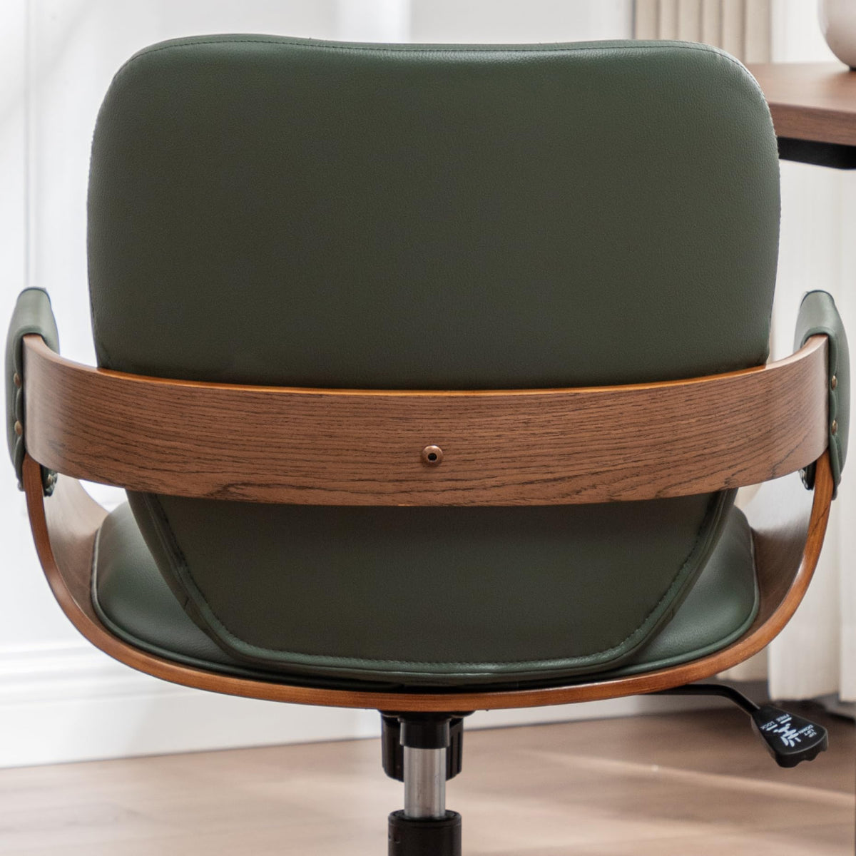 Mid-Century Faux Leather Desk Chair