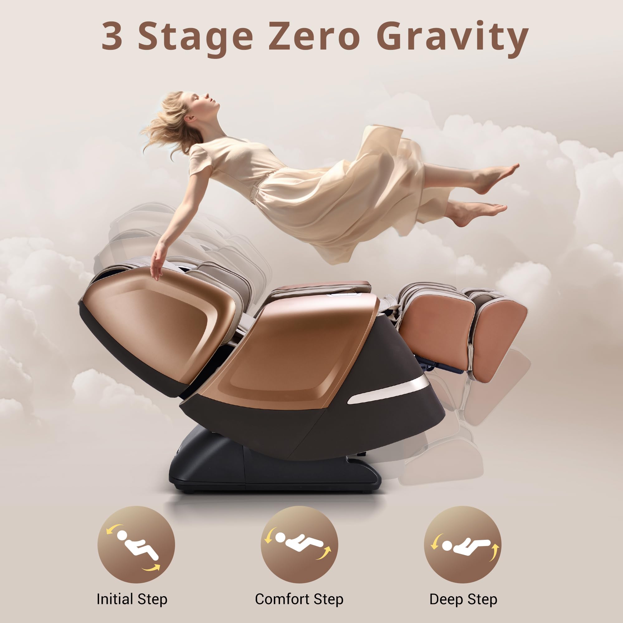 4D Zero Gravity Massage Chair with SL-Track & Bluetooth