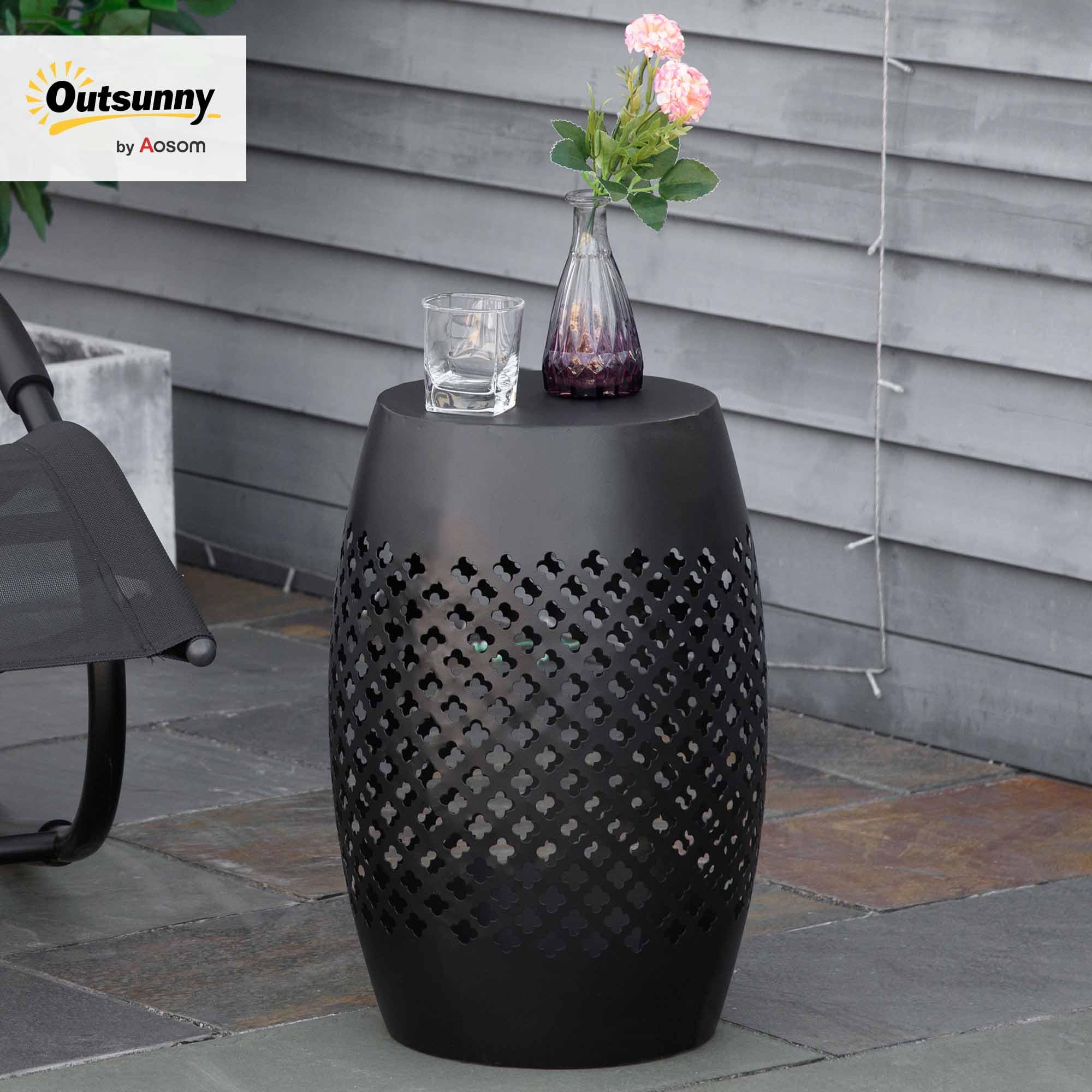 Round Steel Outdoor Side Table