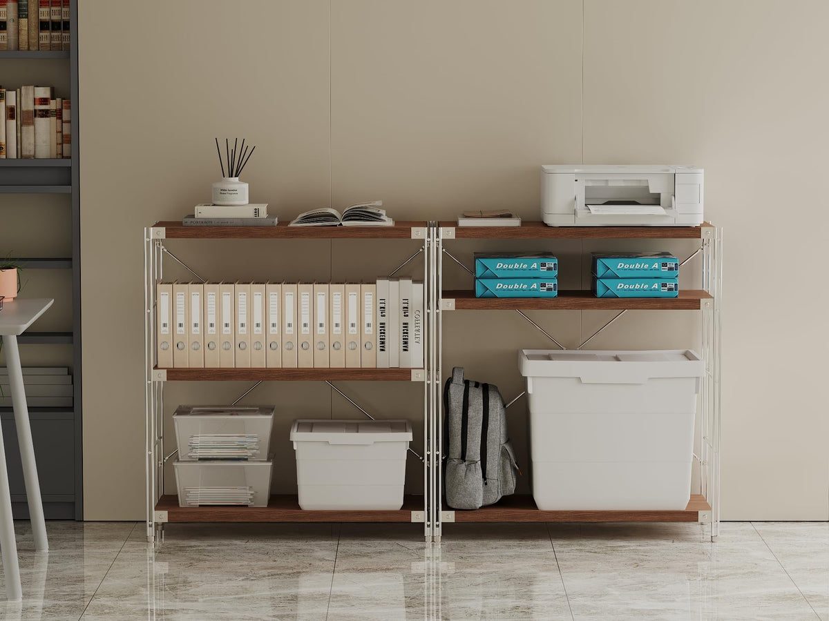 3-Tier Adjustable Industrial Bookshelf