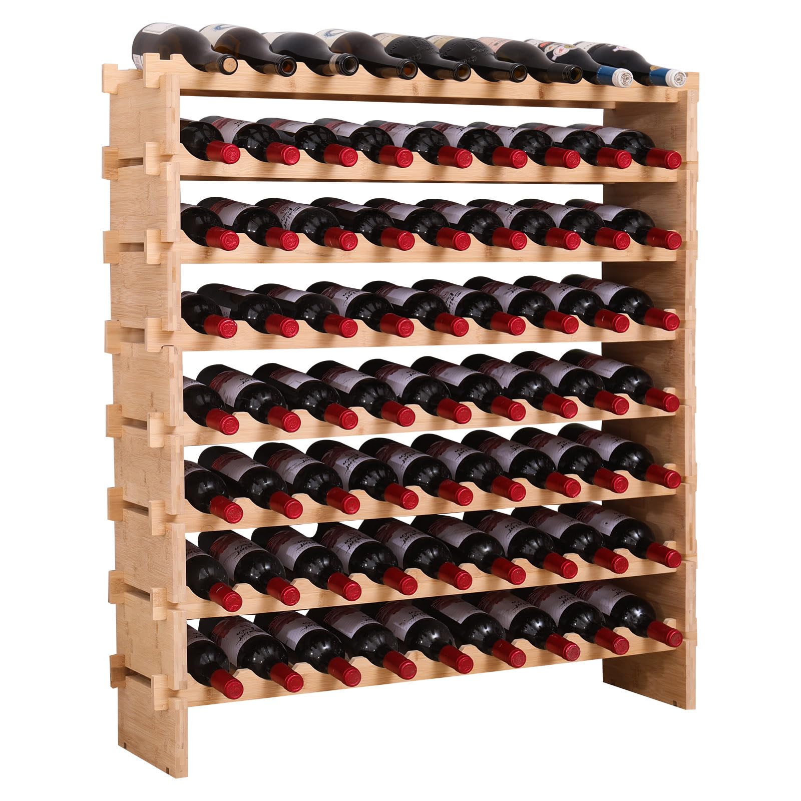 Bamboo Wine Rack – Stackable Floor Display