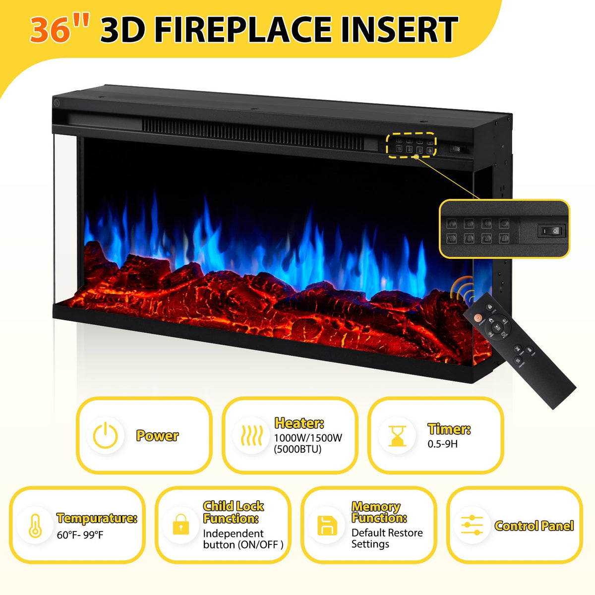 White Fireplace TV Stand