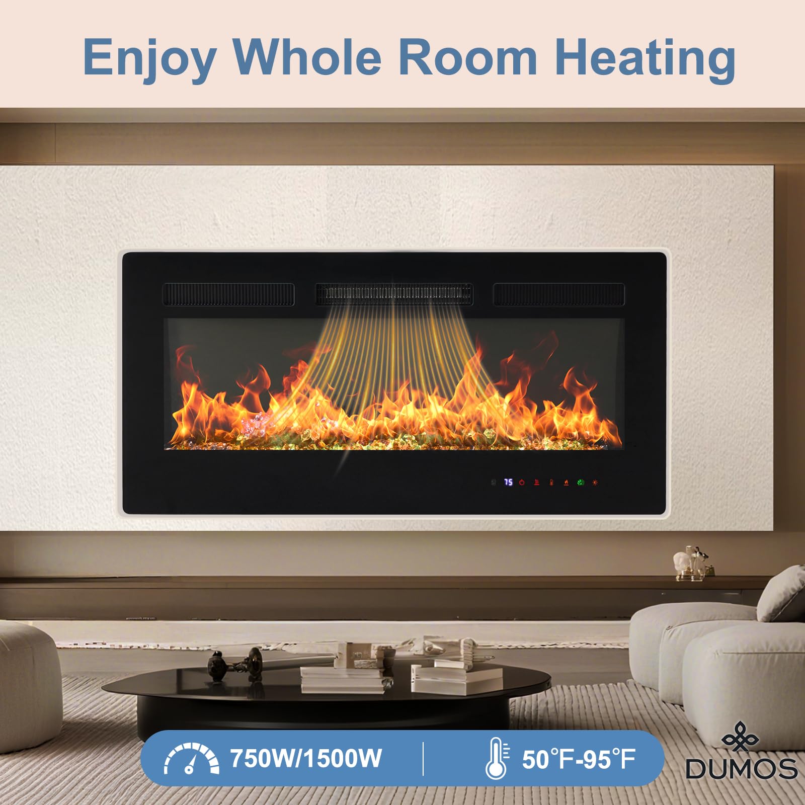 Electric Fireplace Heater – Wall Mounted, Recessed & Freestanding