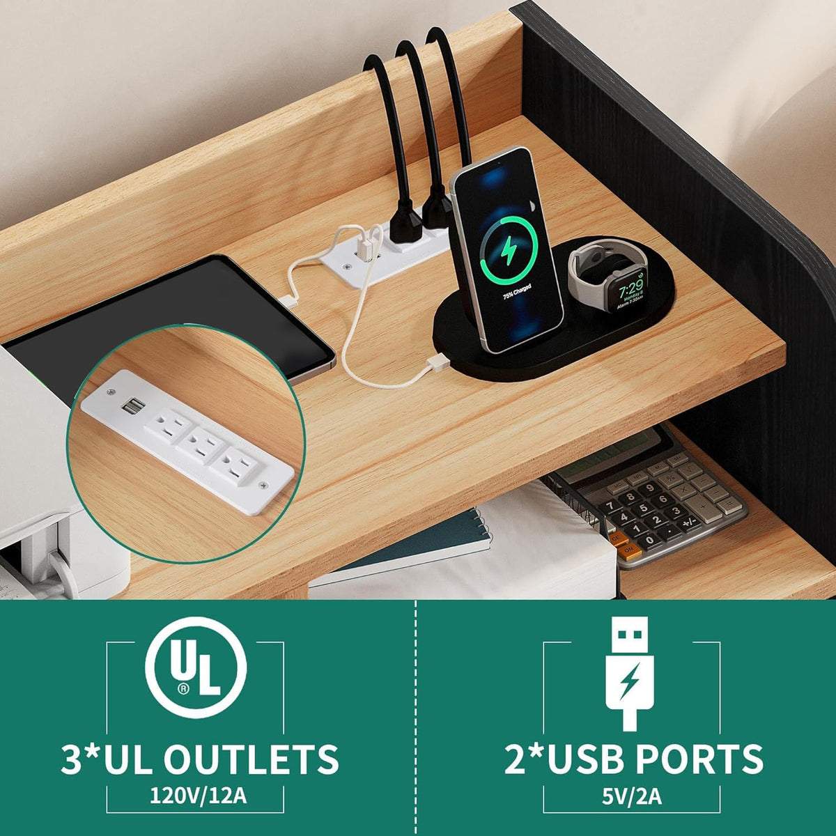 File Cabinet with Charging Station