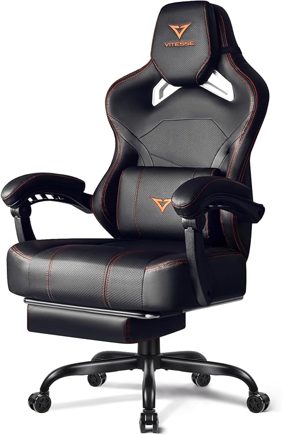 Big & Tall Gaming Chair with Footrest