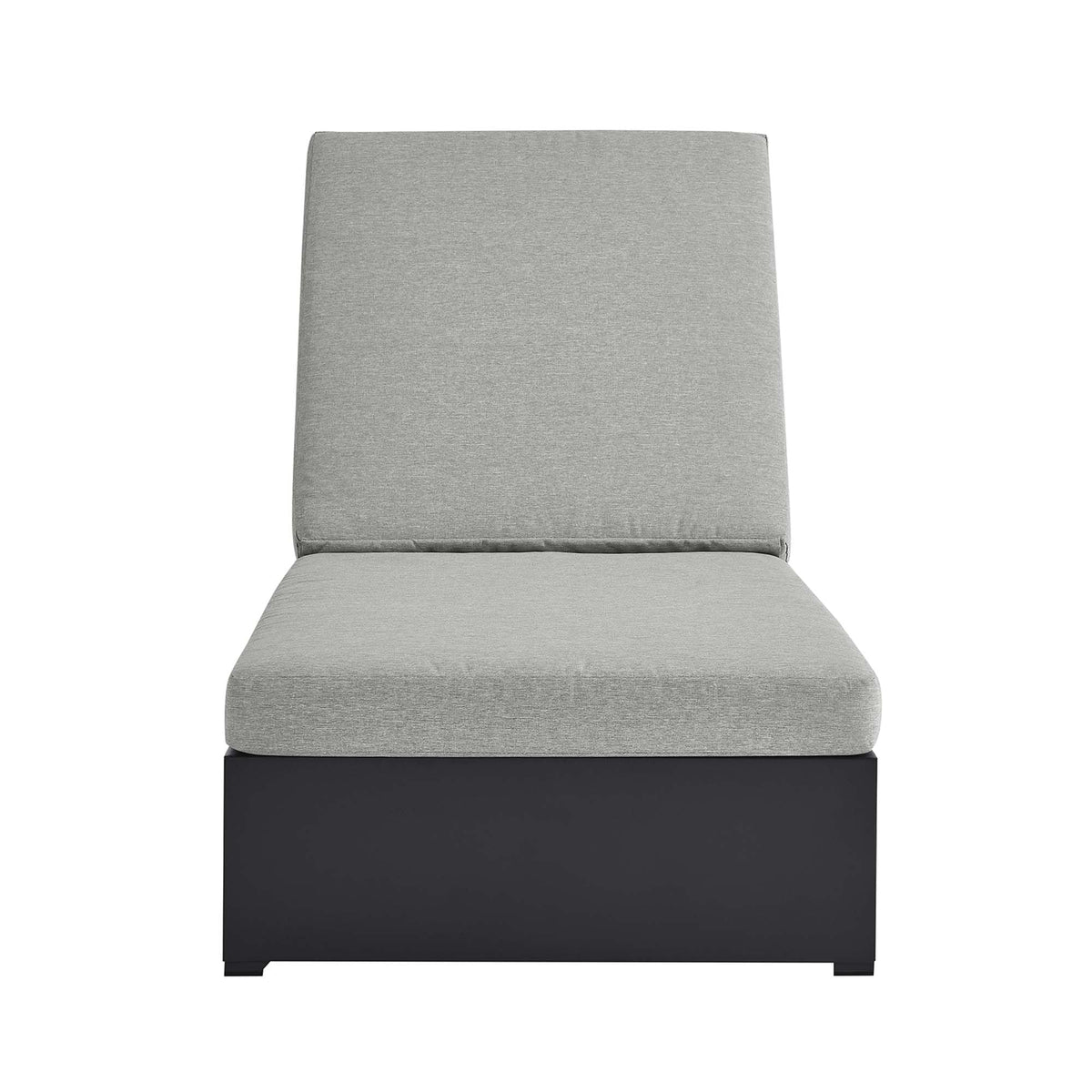 Modway Tahoe Aluminum Outdoor Chaise Lounge Gray with Weather-Resistant Cushions, Perfect Patio Sunbed or Recliner Chair for Pool Furniture