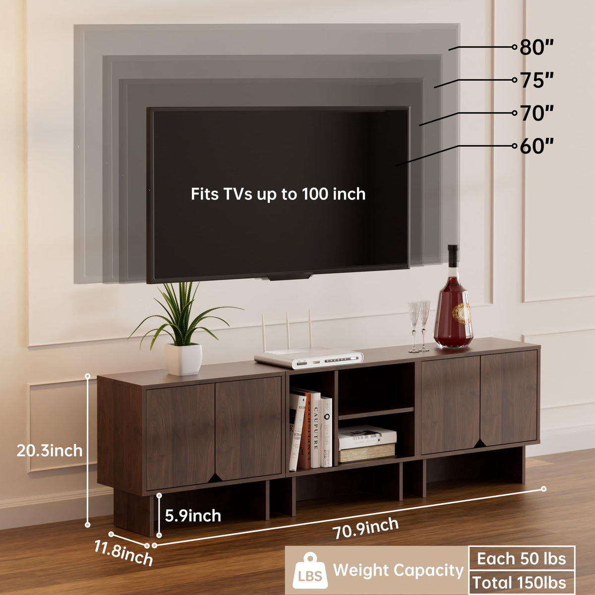 Modular TV Stand with Storage