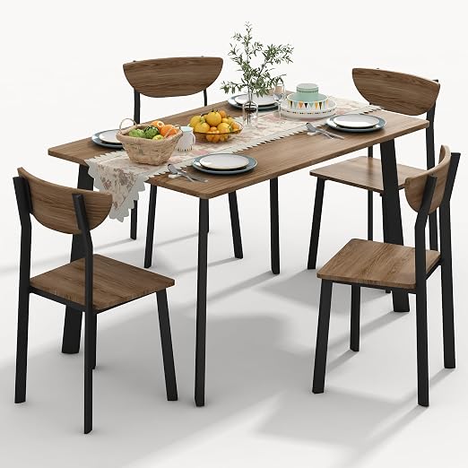 Dining Table Set for 4 with Chairs