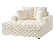 White Faux Fur Chaise Lounge