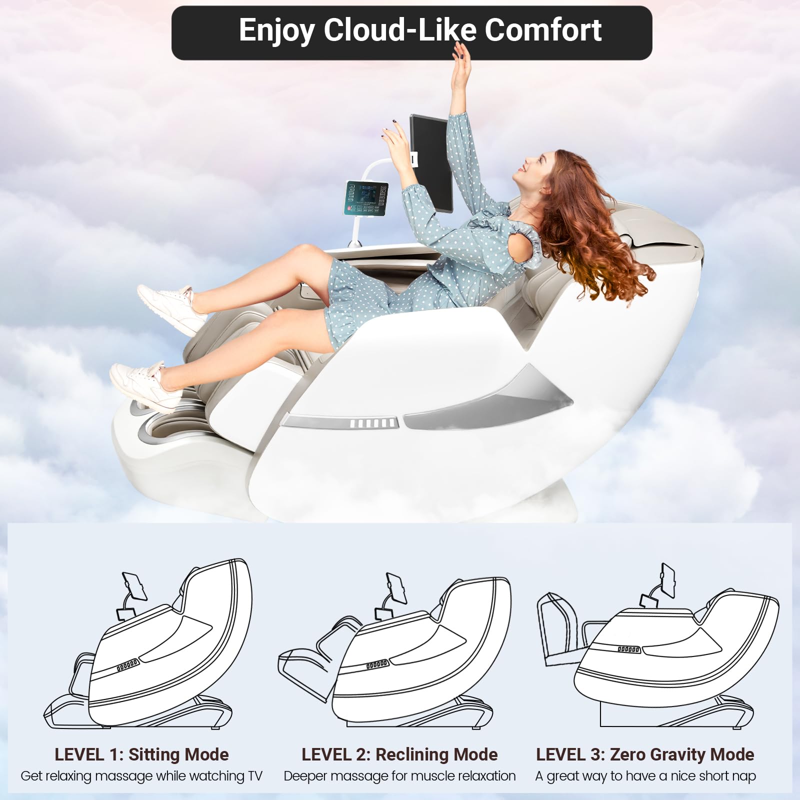 KoziSense A18 3D Massage Chair Full Body, Zero Gravity SL-Track Shiatsu Massage Recliner Chair with Heat, AI Control, Body Scan and Calfrest Extension (Upgraded)