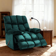 Teal Oversized Manual Recliner