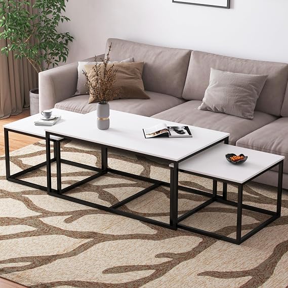 Rustic Brown Nesting Coffee Tables
